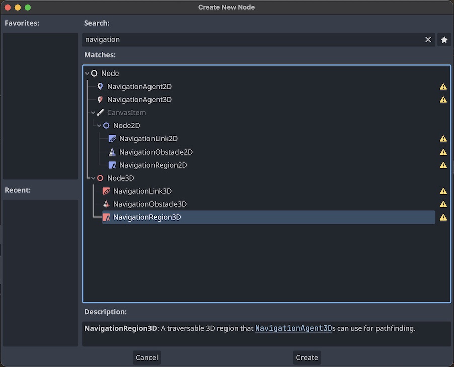Creating a new node in Godot