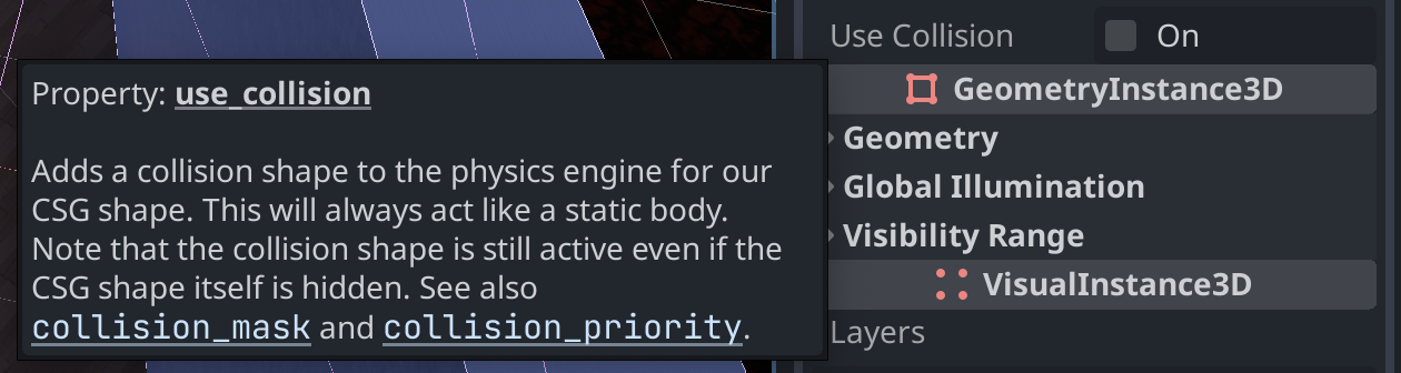 CSG collision toggle